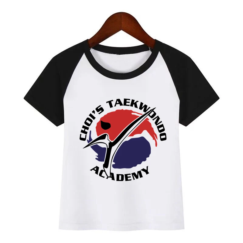 Футболка детская летняя с круглым вырезом и принтом тхэквондо | Мать ребенок