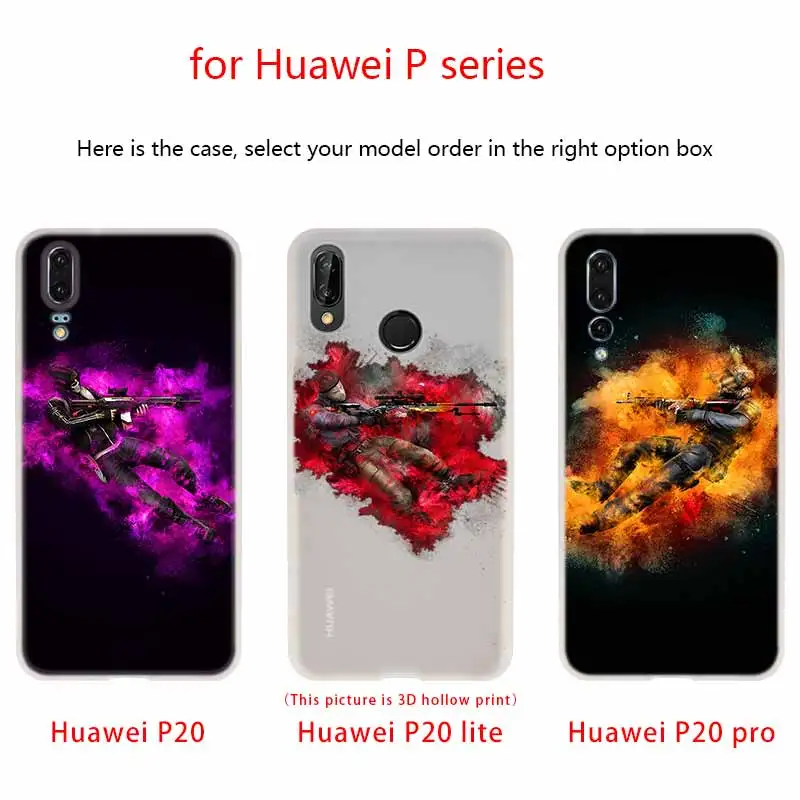 Силиконовый мягкий чехол из ТПУ для Huawei P30 P40 P20 Pro P10 P9 Lite P Smart Z 2020 Counter Strike Global