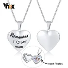 Vnox женское ожерелье-медальон в форме сердца, украшенное изображением вечной любви, памятный сувенир, подарки, ювелирные изделия