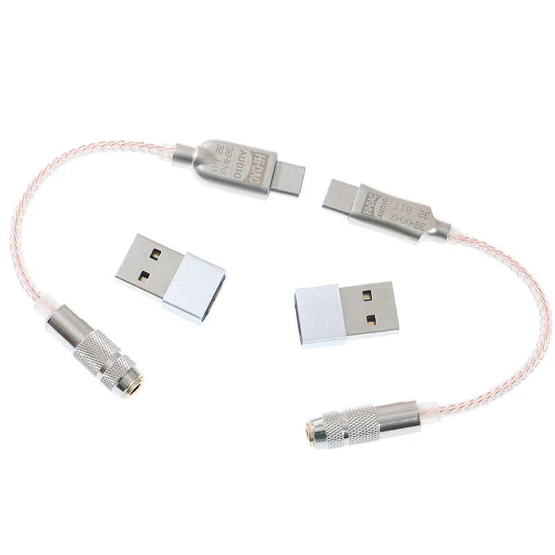 Аудиоадаптер DAC DSD64/3 5 Hi-Fi типа C на 384 мм 32 бит/128 кГц | Электроника