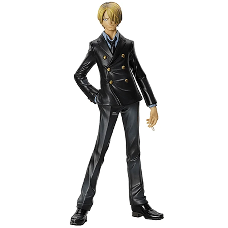 

6" One Piece The Straw Hat Pirates Vinsmoke Sanji Gentleman Golden Cat Sticker Original Version PVC Action Figure Toy 16CM X871