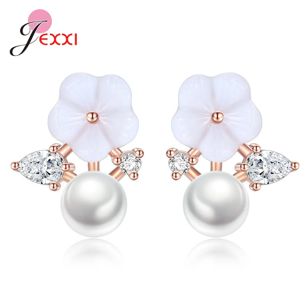 Серьги-подвески женские из серебра 925 пробы с белым жемчугом | Украшения и