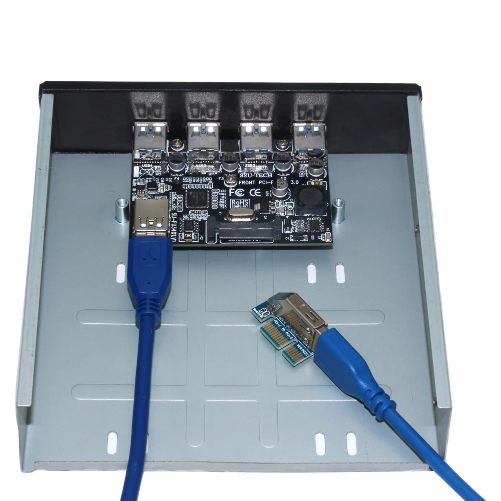 FU3401 PCI-E к 4 портам USB 3 0 5 Гбит/с PCI Express адаптер расширения для настольных ПК |
