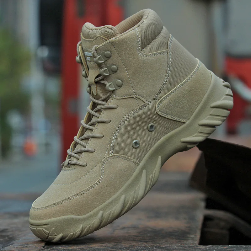 Мужские уличные водонепроницаемые походные ботинки военные тактические