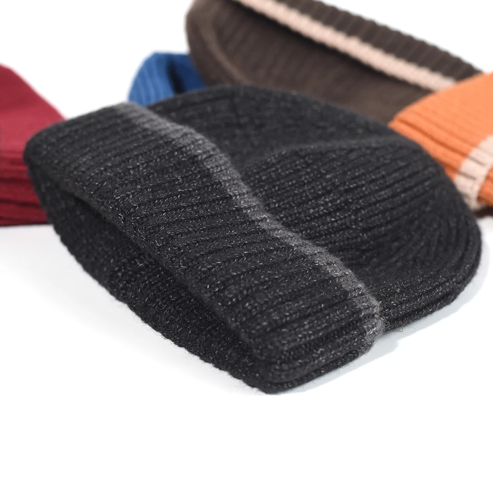 

Brimless Hats Hip Hop Beanie Unisex Skullcap Street Knitted Hat Men Acrylic Casual Solid Women Pumpkin Portable Melon Cap