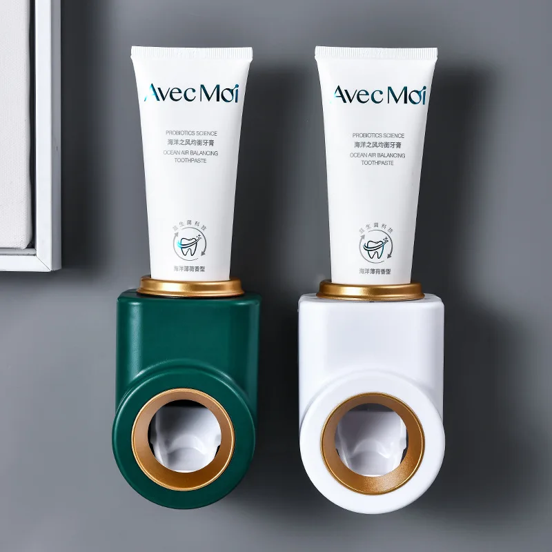 

Автоматический диспенсер для зубной пасты, настенный пыленепроницаемый стеллаж для хранения, аксессуары для ванной комнаты-40