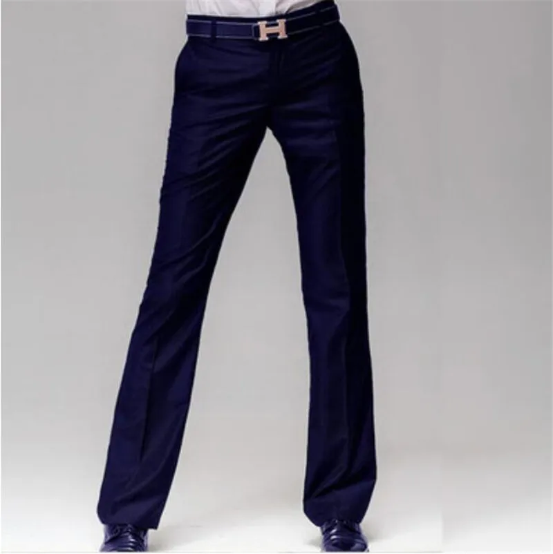 Цвет: черные серые темно синие мужские костюмные брюки клеш новинка 2020 корейские
