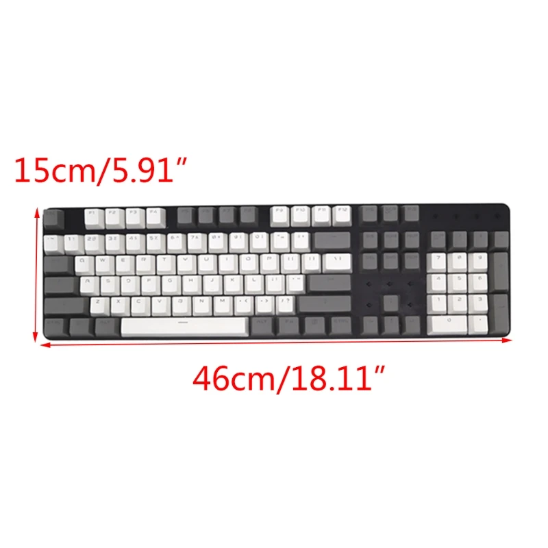 

1Set Double Shot OEM Profile PBT 104 KeyCaps Backlit For Outemu For Gateron For Kailh For Mechanical Cherry MX Switch