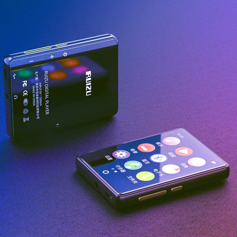 Ruizu m7 металлический MP3-плеер Bluetooth 5 0 встроенный динамик 2 8 дюймов большой