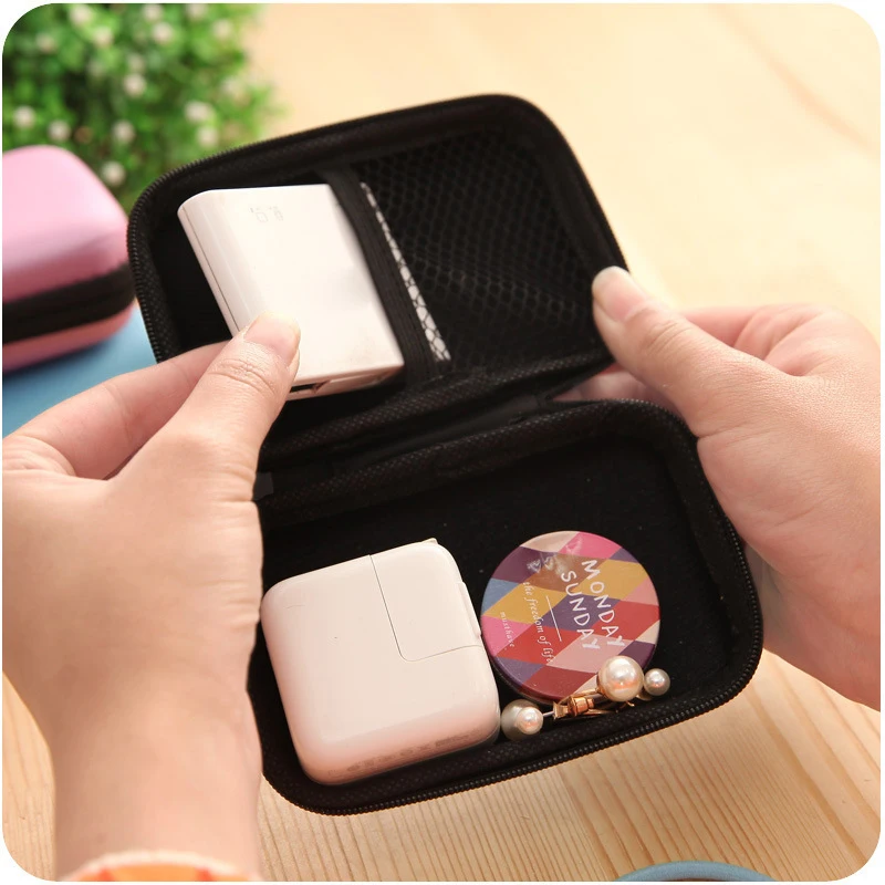 1pcs Earphone Storage Box Headphone Case Hard Bag Data Cables Changes Pocket Organizer Multi-function | Дом и сад