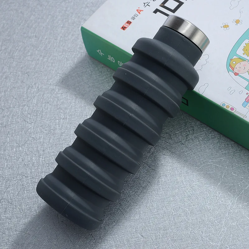 Новая силиконовая дорожная чашка складная телескопическая для питья и чая