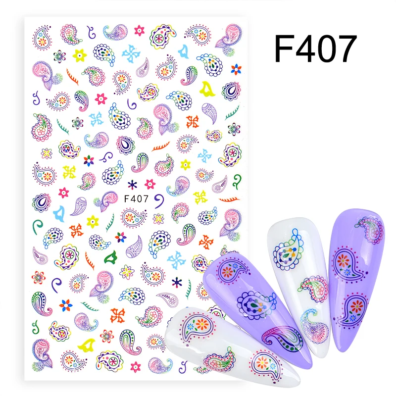 3D наклейки для дизайна ногтей черные русские буквы персонаж Фруктовый Торт