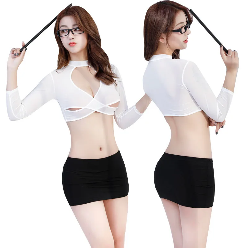 

Sexy secretary Cosplay Sexy lingerie women hot exotic underwear sexy outfit maid uniforms role playing set sex clothes sex skirt