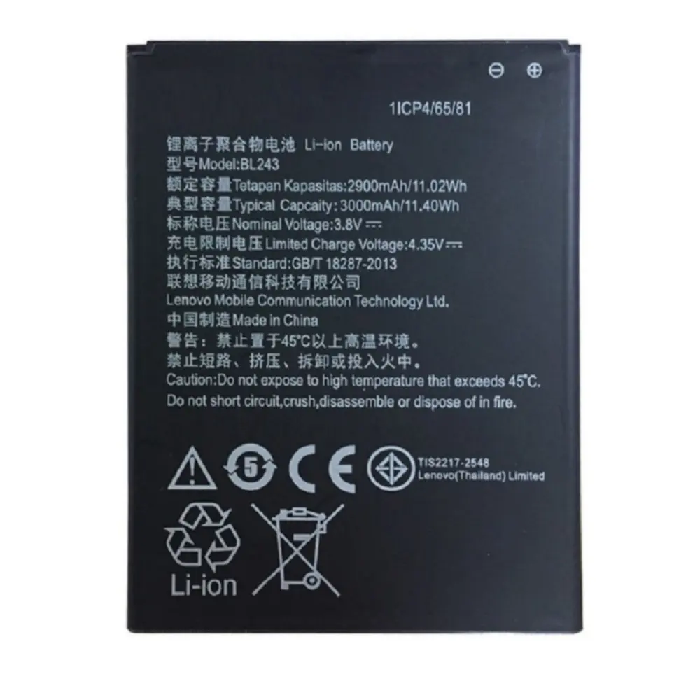 Высококачественная сменная батарея аутентичная 2900 мАч BL243 для мобильного