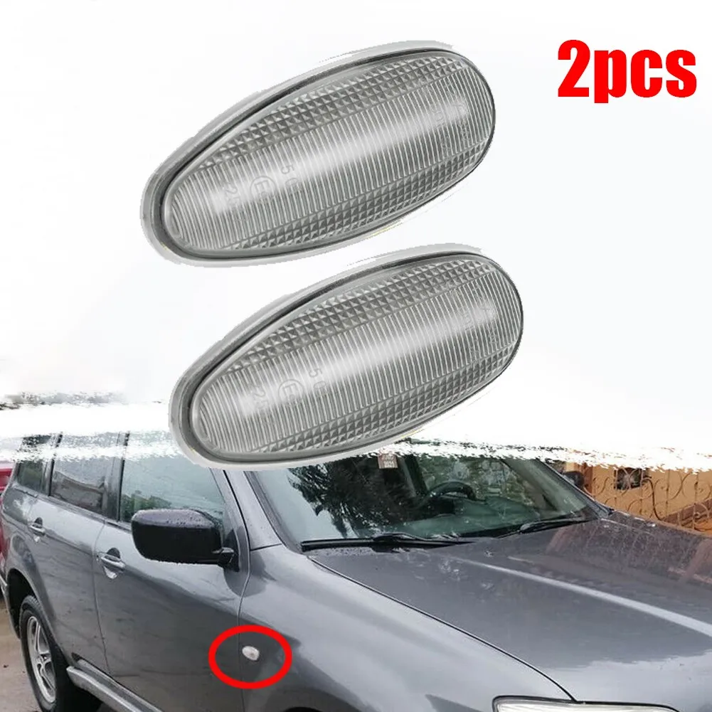 

2pcs Dynamic Flowing LED Car Plate Turn Signal Side Marker Lights Sequential Blinker Light For Outlander Lancer Galant