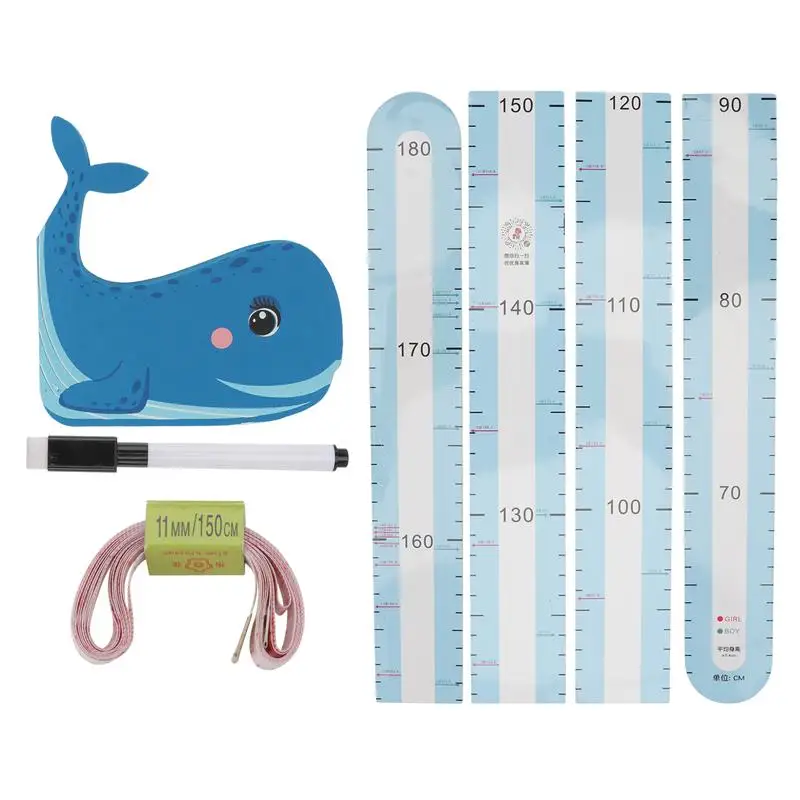 

1 Set Growth Chart Decal 3D Cartoon Animals Pattern Height Measurement Sticker Cartoon Animal Stereo Magnetic Height Rod