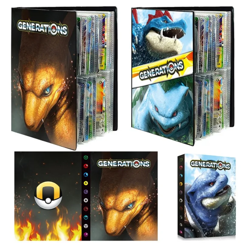 

Pokemon Card Pokemon Cards Binder Collection Album Book Toy Card Protection Handbook for Pokemon Ex Vmax 30 Page Hold 240pcs