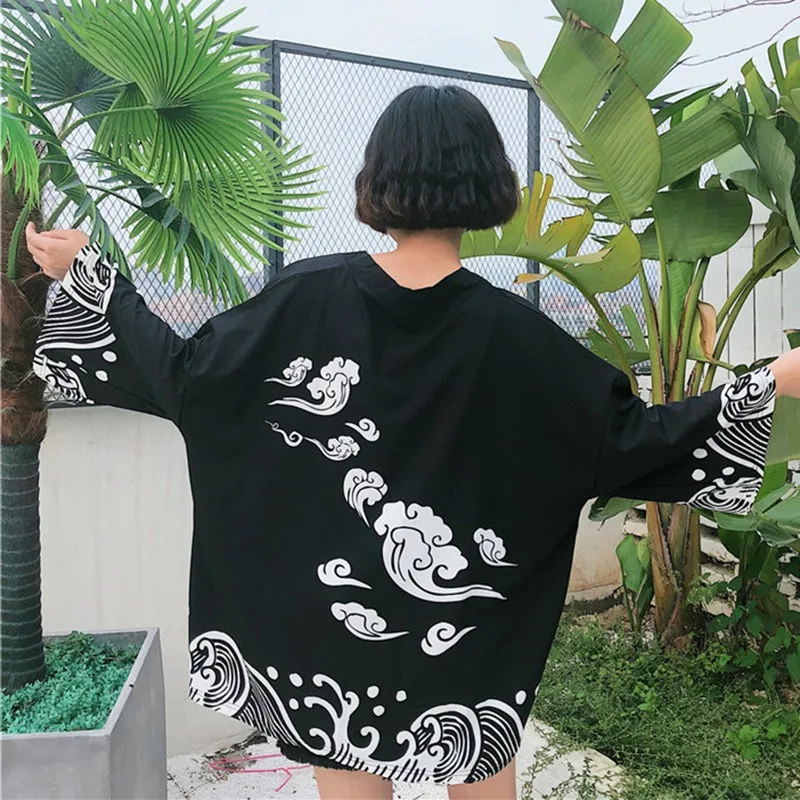 

Women Japanese Style Cardigan Kimono Ladies Print Summer Fashion Loose Sunscreen Shirts