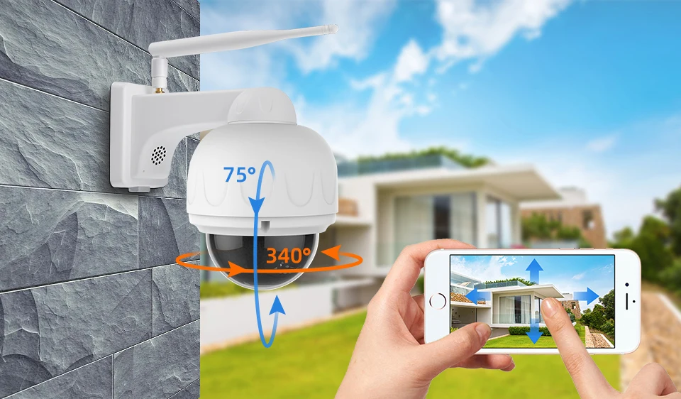 Vstarcam HD 1080P 4X зум ip-камера Wifi Открытый IP66 водонепроницаемый PTZ скоростной купольный встроенный CCTV Микрофон камера безопасности