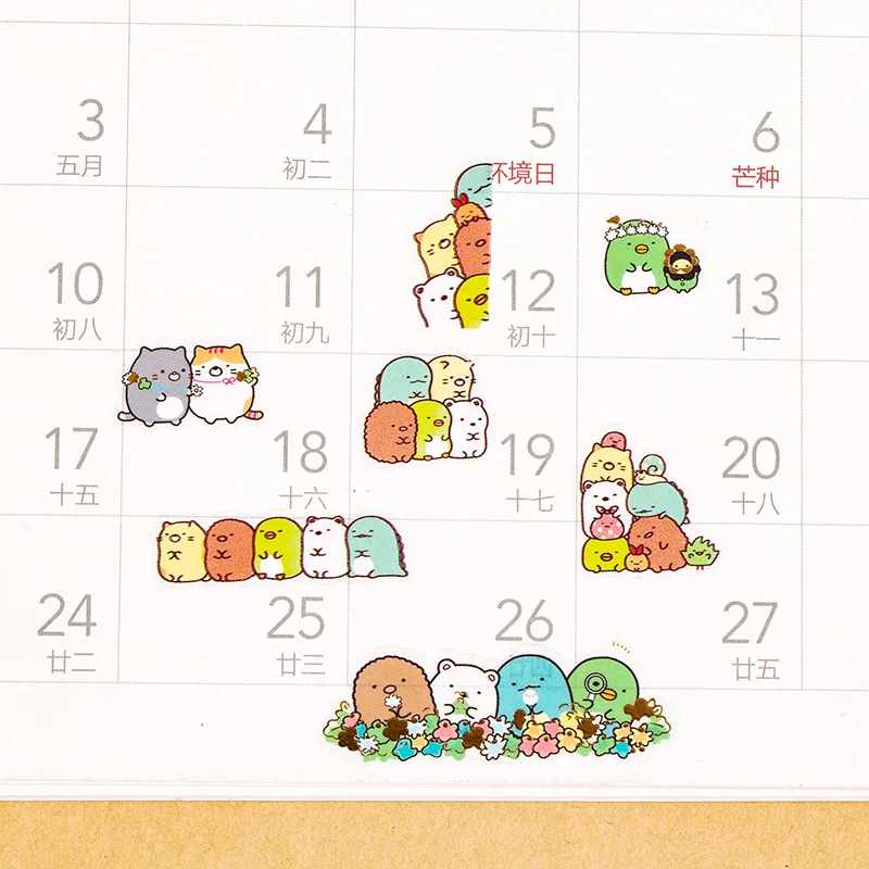 Kawaii мультяшный питомец Rilakkuma Sumikko Gurashi Декоративные Канцелярские наклейки