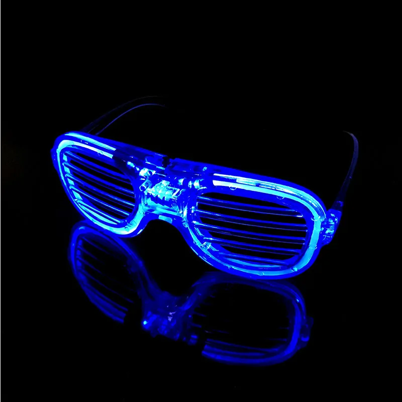 blue glasses Потрясающая Взрывная головка светодиода, мигающие вьющиеся волосы, парик для фанатов, вечерние шапки, светящиеся, на день рождения, на Рождество, на год, парик - Цвет: blue glasses