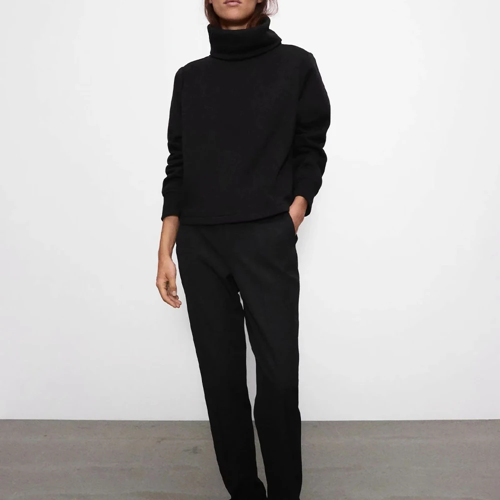 

2020 New Autumn Winter Women High Neck Sweatshirt Long sleeve Warm Thicken Women sweatshirt Fashion Casual Pullover Top