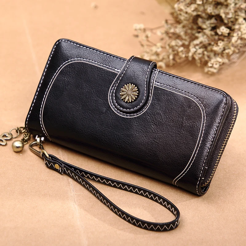 

2021 New Women's Wallet Long Leather Genuine Wallet Women's High-quality Large-capacity Clutch Multi-function