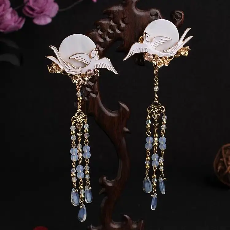 Hanfu заслужить роль пыли кисточкой шпилька антикварная Красивая Лолита представление COS классические аксессуары для волос - Цвет: a pair hairpin