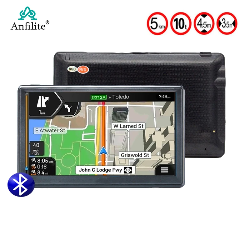 Gps навигатор 7 дюймов Автомобильный gps навигатор MTK 800 МГц ОЗУ 256 м ПЗУ 8G HD 800*480 навигационная система новые карты Поддержка Прямая поставка