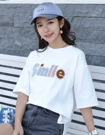 

T-shirt Women 2019 burgundy New Women White T Shirt summer Cotton fuchsia T shirt