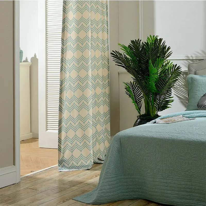 

Geometric Print Modern Simplicity Window Curtains Drapes Curtains For Living Room Kitchen Bedroom Home Decor Cortinas Rideau