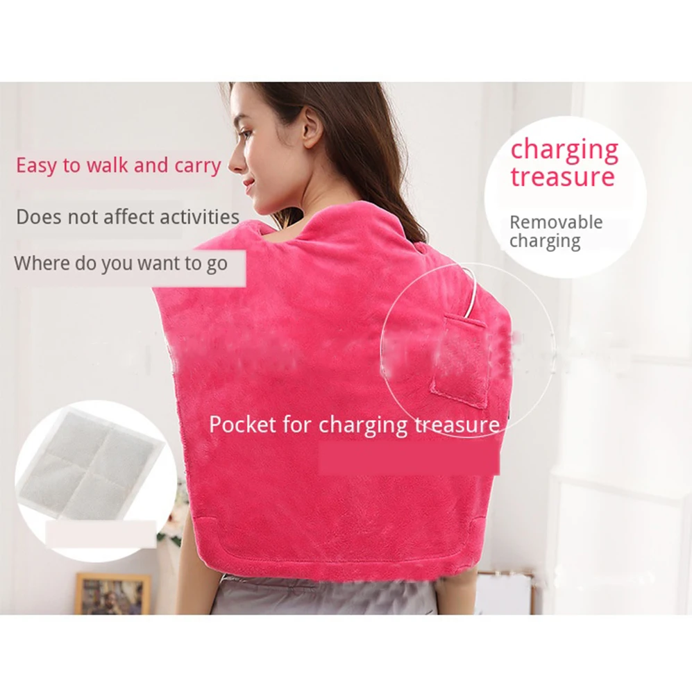 

Electric Heated Shoulder Warm Massage Shawl Health Care Back Moxibustion Hot Compress Blanket Muscle Relaxation Relieve Fatigue