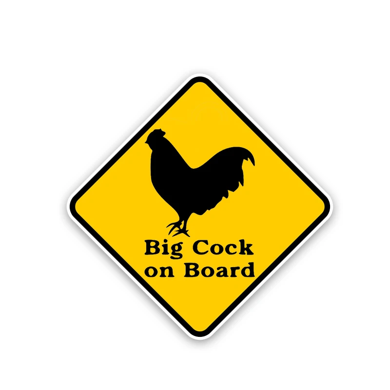 

Hot Big Cock on Board Car Stickers Styling and Decals Laptop Bodywork Vinyl Car Interior KK13*13cm Vinyl