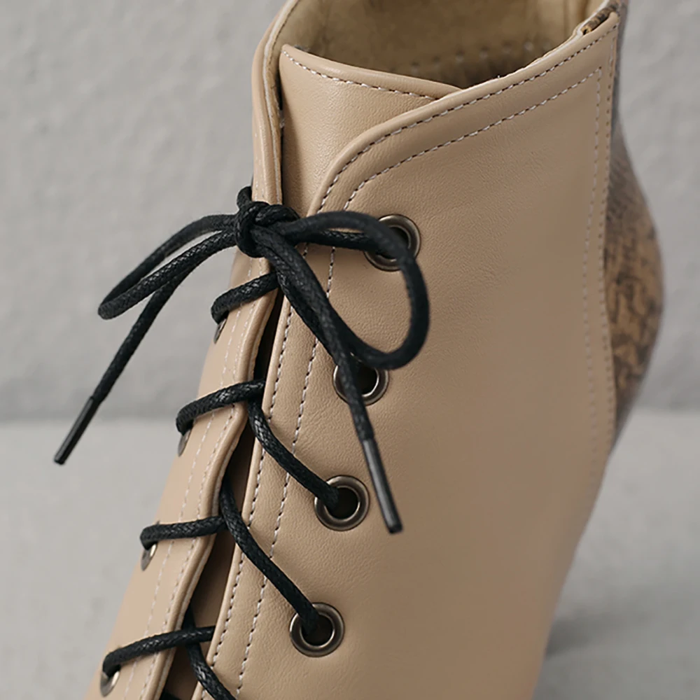  Brand New Elegant Red Apricot Women Ankle Boots Lace up Spike High Heels Lady Shoes LS906 Plus Big Small Size 10 30 45 48 | Обувь