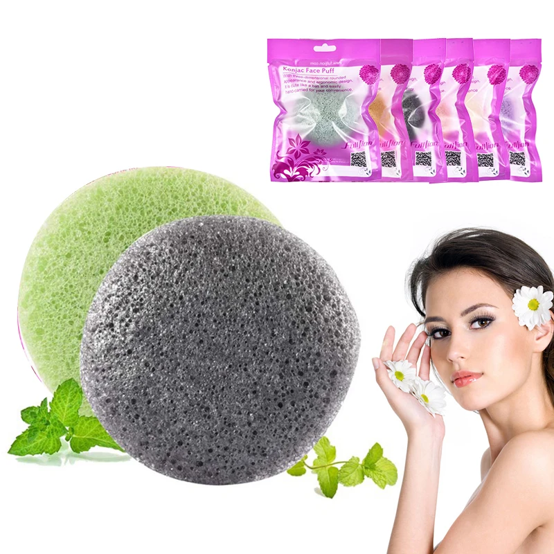 

Cosmetic Puff Konjac Sponge Face Cleansing Exfoliating Natural Konjac Puff Facial Cleanser Clean Sponge Beauty Makeup Wash Tool