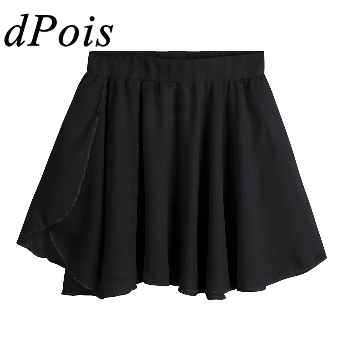 

Girl's Dance Basic Classic Chiffon Mini Pull-On Wrap Skirt Kids Ballet Skirt Gymnastics Leotard Ballet Wrap Skirts for Girls