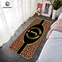 leopard pattern letter funny entrance door mats bathroom rugs decor for kitchen mat set modern home decoration corridor carpets
