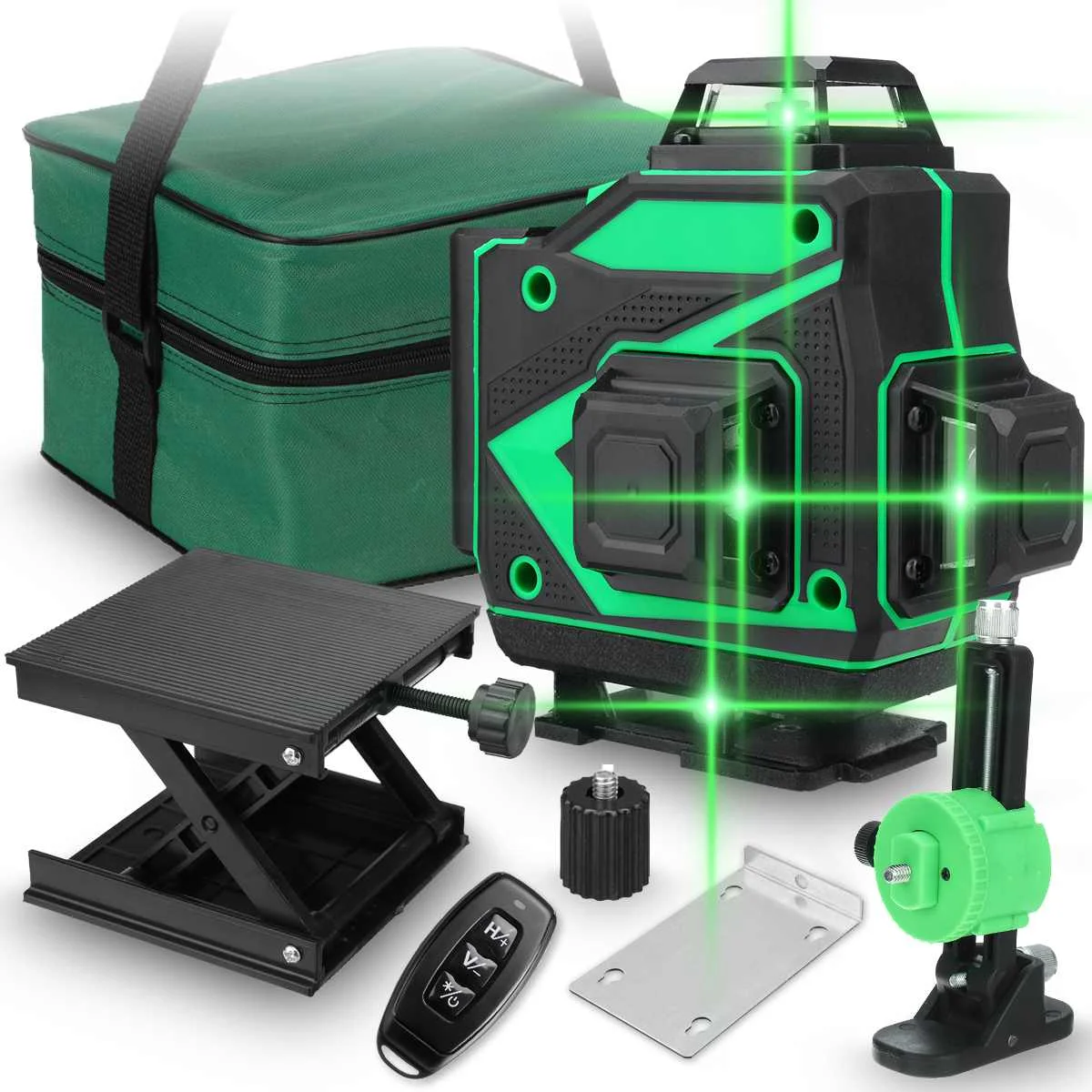 

16 Lines 4D 360 Laser Level Green Light Laser Leveling Device Beam Laser Level Self-leveling Horizontal Vertical Measure Tool