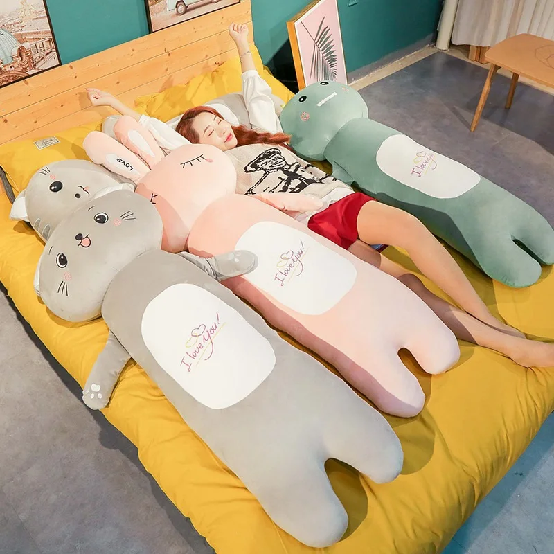 

70cm-90cm High Quality Soft Husky Mouse Rabbit Dinosaur Plush Toy Cartoon Animal Koala Cat Stuffed Doll Sleeping Pillow Cushions