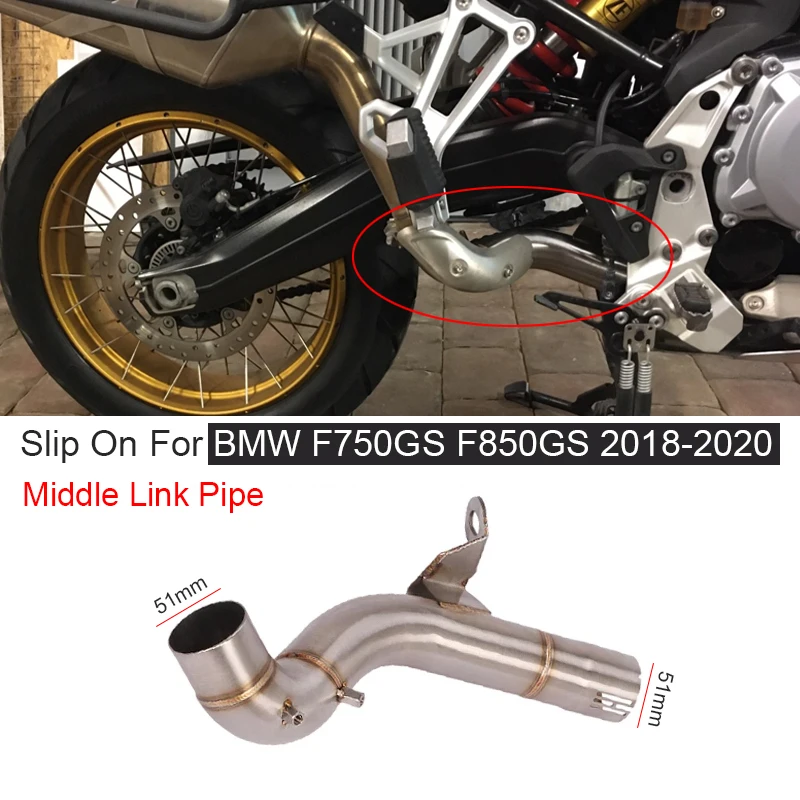 

Для Мотоцикла BMW F750GS F850GS 2018 2019 2020 Exhaut декат гоночный Устранитель выхлопных газов катализатор Средний Соединительный труба