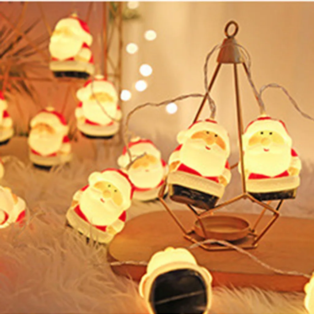 1 5 м 10 светодиодов Рождественская елка с Санта-Клаусом светодиодная гирлянда