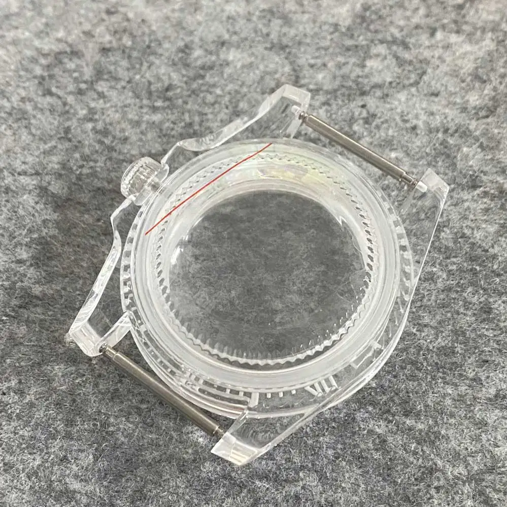 

40mm Watch Case Plastic Transparent Rubber Case for NH35 NH36 Movement Repair Part