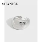 Шанис S925 Стерлинговое Серебро геометрической формы дуги гладкой поверхности колец для Для женщин Мода простой Рождественский подарок ручной работы для Для женщин леди