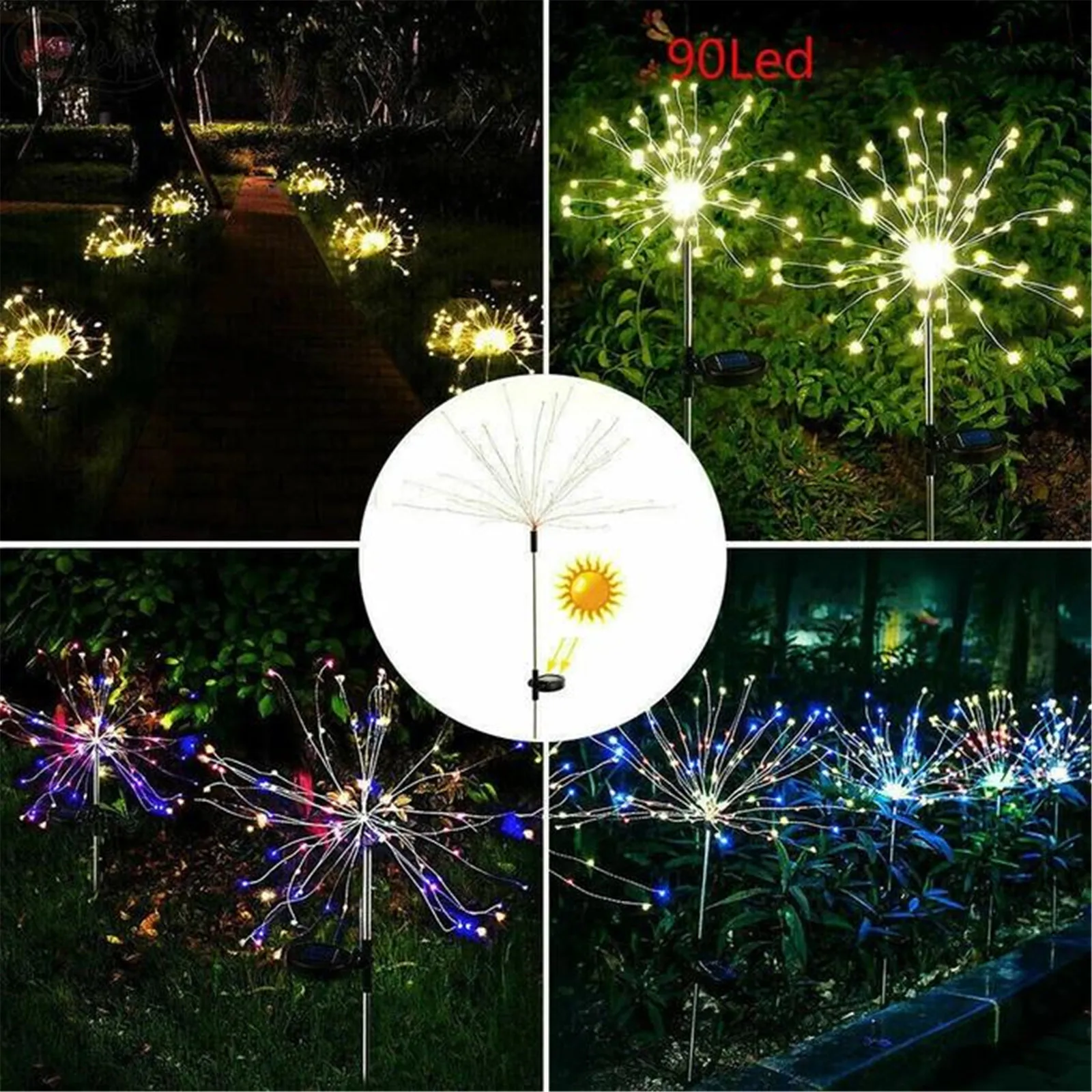 

90led Solar Power Garden Light Christmas Lights Outdoor Led Lawn Lamp Outdoor Decoration Solar Tree Lighting Lamps Accessory
