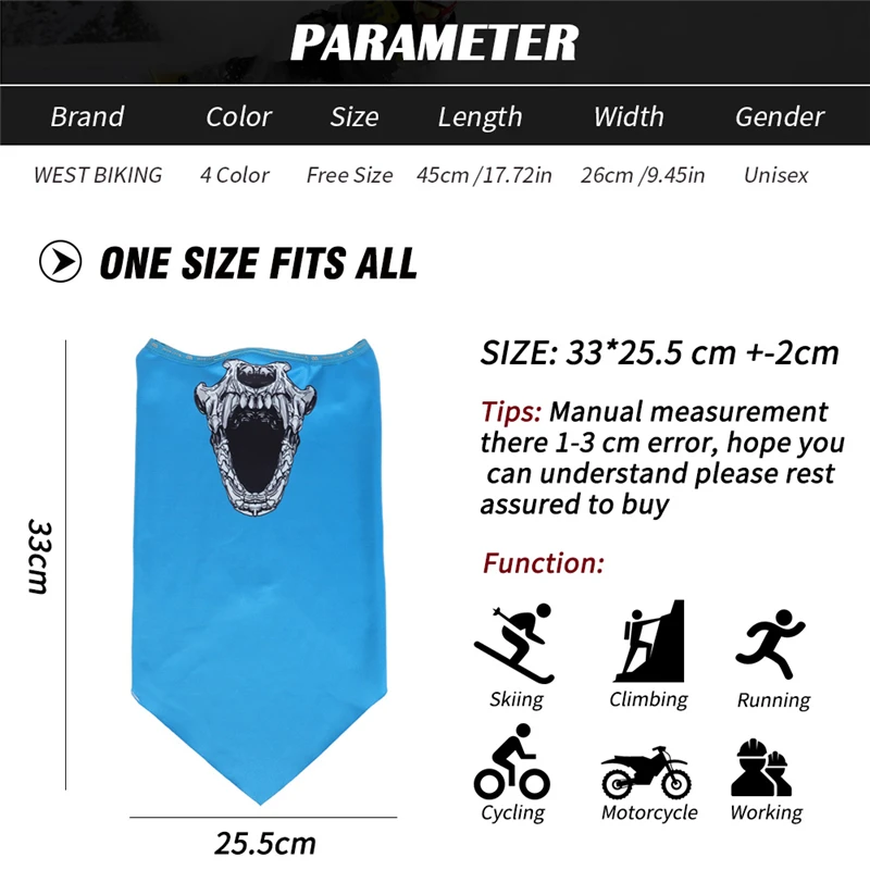 

Winter Face Mask Scarf Warm Bike Mask Cover Running Fishing Neck Warmer Sport Balaclava Headwear 2021 3D Print Riding Scarf