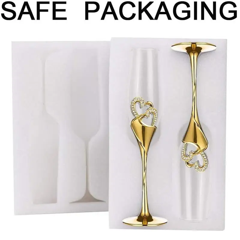 2 шт./компл. бокал для шампанского стакан с золотыми кристаллами Свадебные кружки