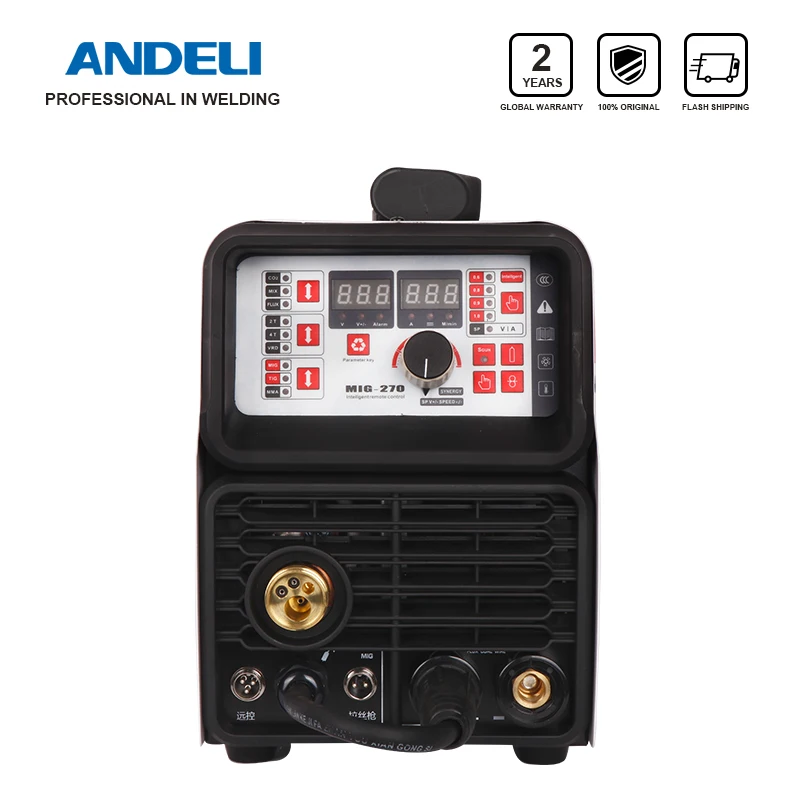 Andeli Draagbare Intelligente CO2 Mig Lasser 270 многофункциональная 4 в 1 Mig/Tig/Mma/Draad tekening Lassen