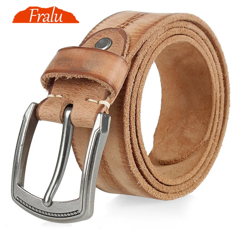 Ремень FRALU мужской из натуральной кожи дизайнерский Роскошный пояс винтажная