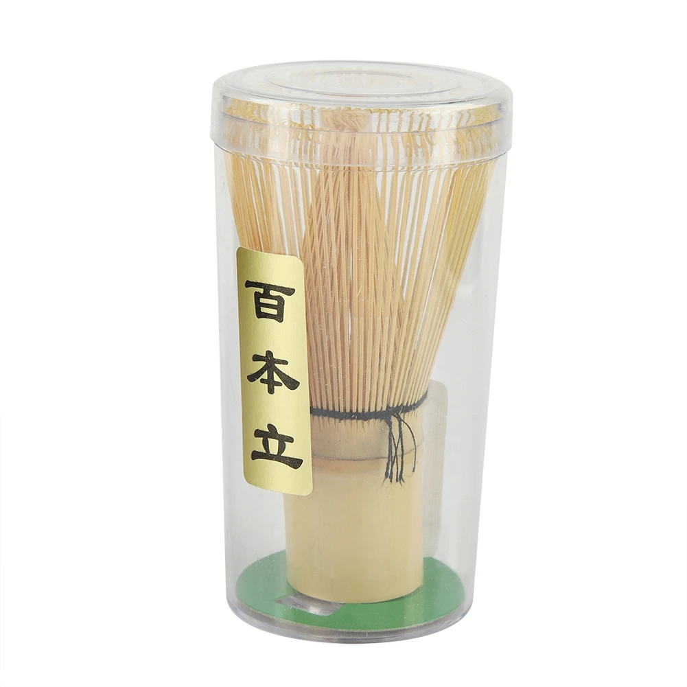 

Natural Bamboo Tea Whisk Chasen Preparing Matcha Powder Brush Tool(100 Prongs)