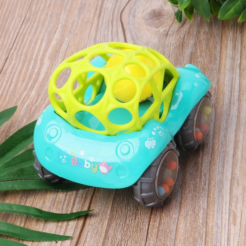 

Baby Infant Rattle Roll Car Toy Soft Flexible Sounds Perfect Teething Kids Play